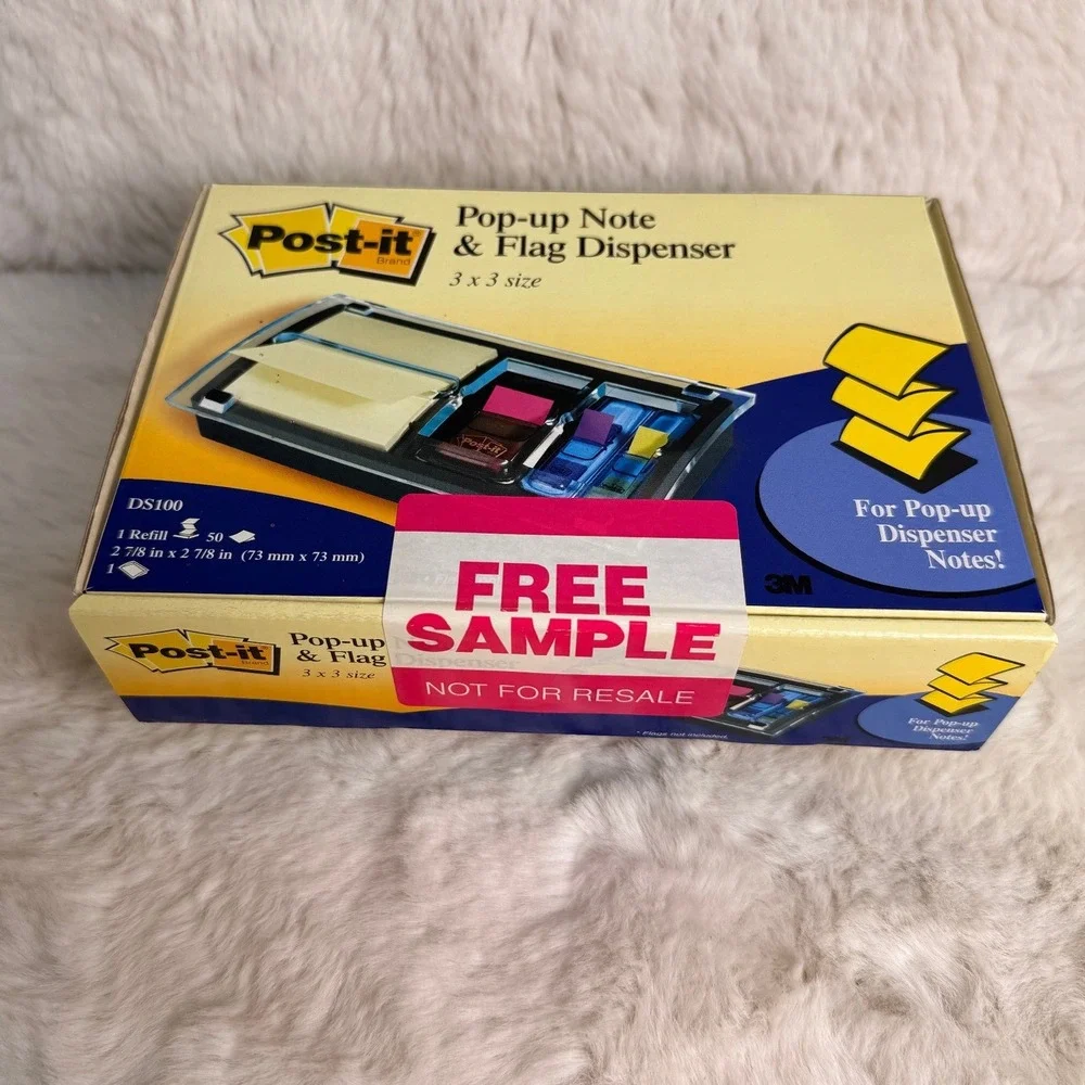3M Post-it Pop-up Note & Flag Dispenser DS100 Desktop Organizer Sealed New